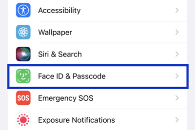 Face ID & Passcode