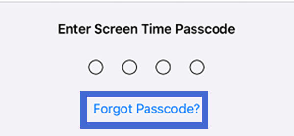 forget passcode