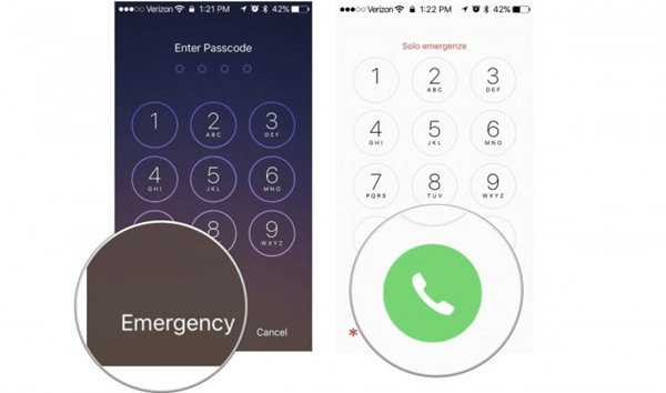how to unlock iPhone with emergency call screen