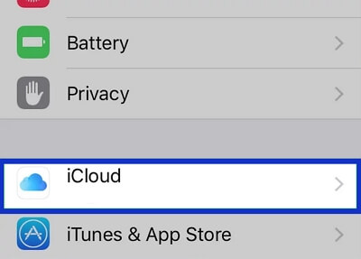 iCloud option