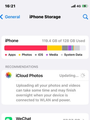 check if you have enough storage at iphone