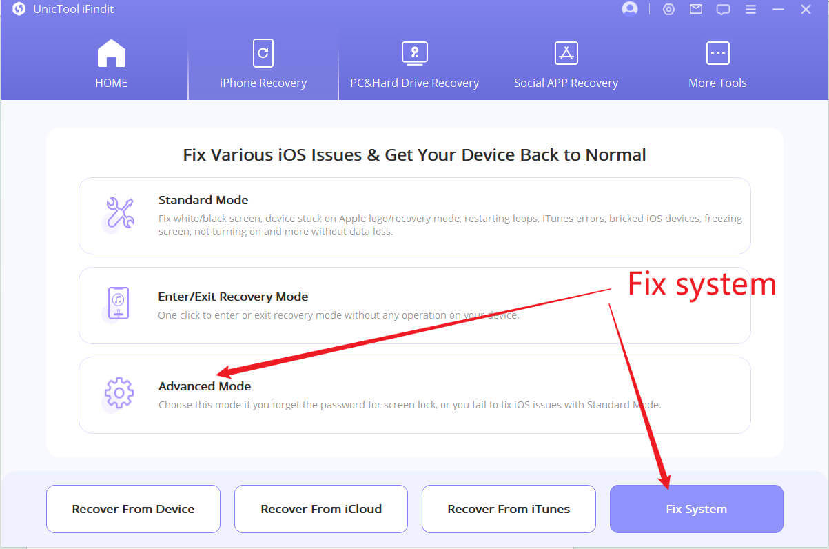 reccover from iOS devices