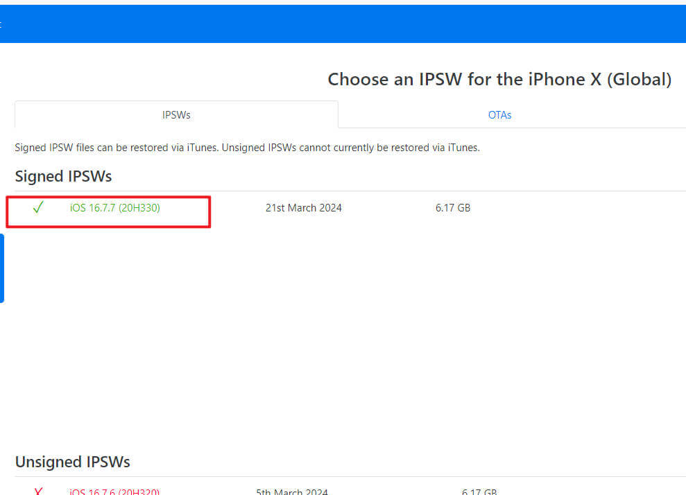 download the firmware from ipsw website