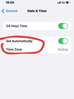 enable button right to set automatically