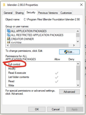 get full control of file permissions