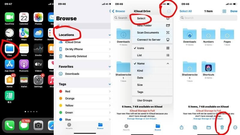 ifindit how to delete file on iphone
