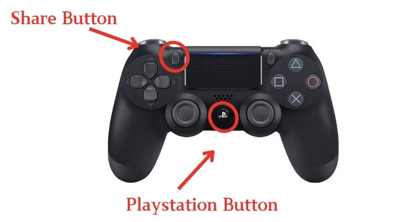 press and hold the share button and playstation button on ps4