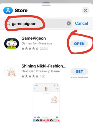 search game pigeon and download it