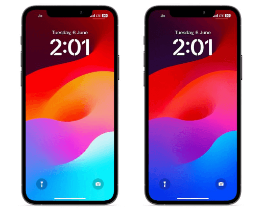 ios 17 wallpaper dark vs light