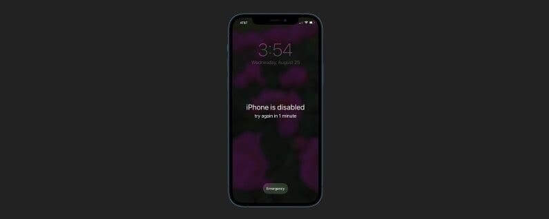 iphone is disabled screen
