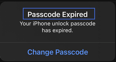 iPhone passcode expired