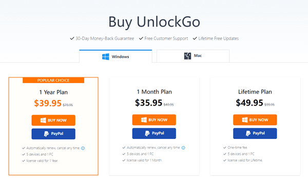 iToolab UnlockGo price