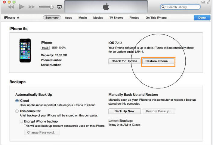 itunes backup