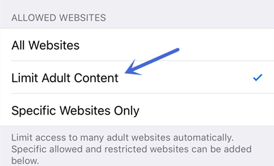limit adult websites