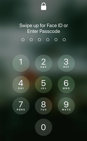 locked iPhone