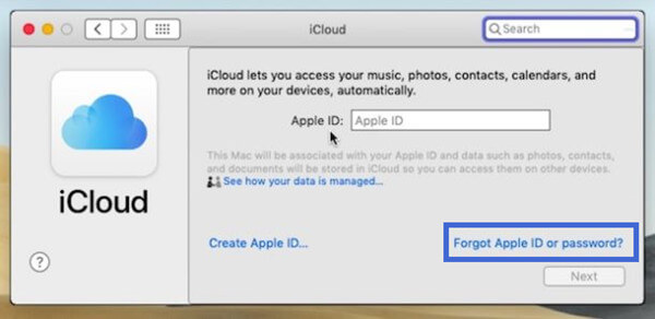 reset password with iCloud