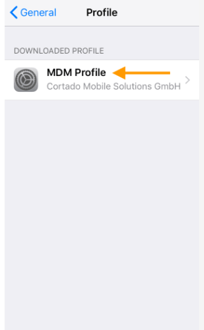 MDM profile