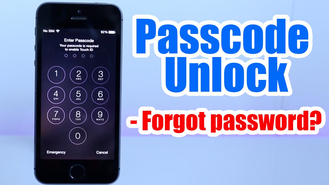 passcode unlock if forgot passcode