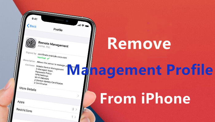 remove management profile from iPhone