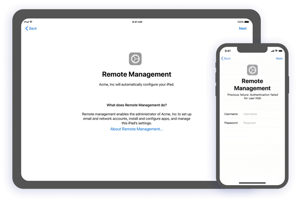 remote management screen