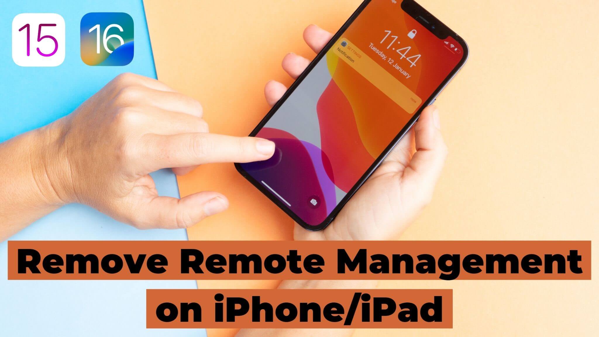 remove remote management on iphone or ipad