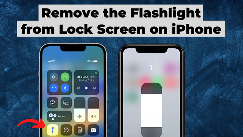 remove the flashlight from lock screen on iphone