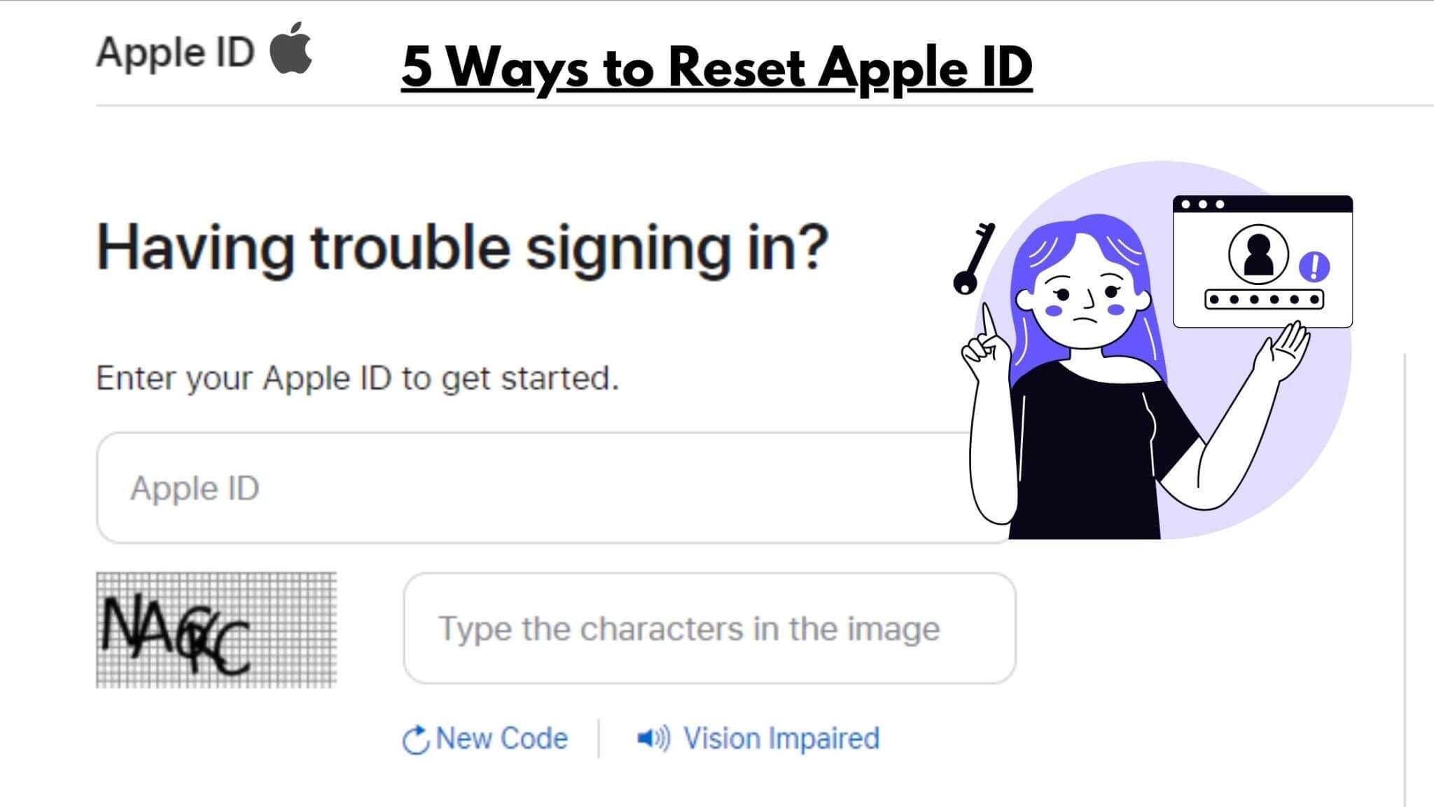 reset your apple id password with iforgot