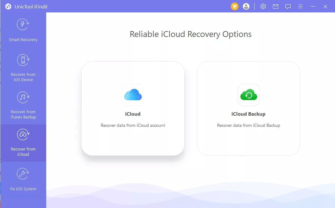 revover from icloud account