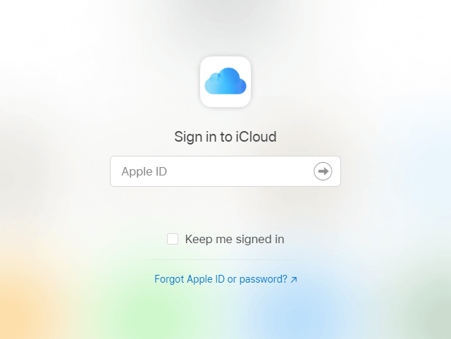 sign in icloud