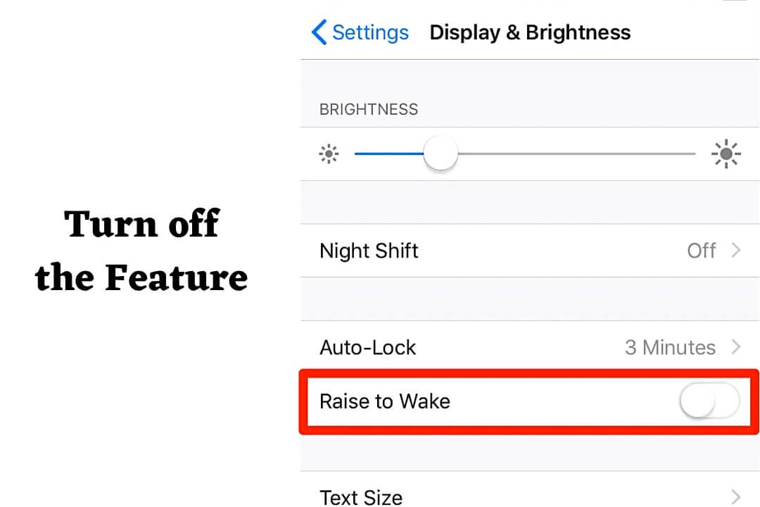 turn on raise to wake