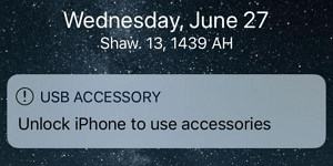 unlock iphone to use accessory