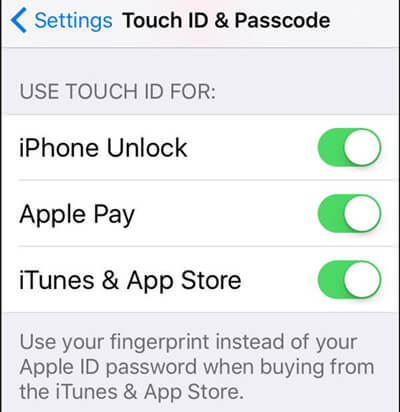 use Touch ID for