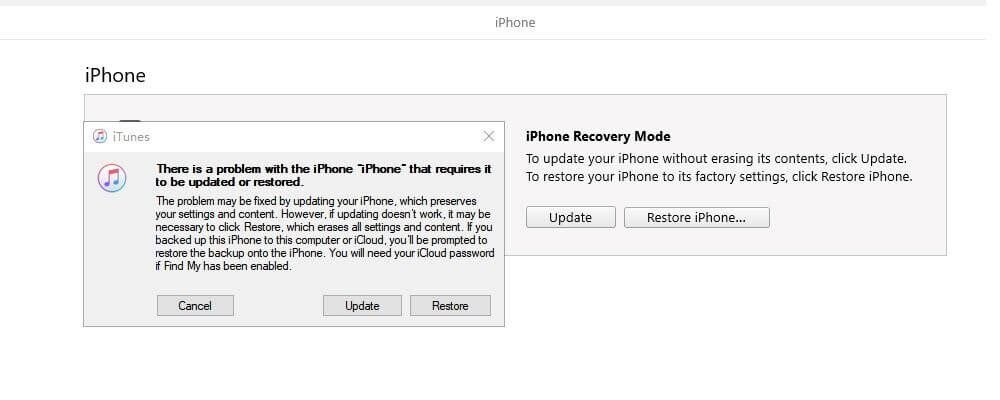 using itunes to unlock iphone