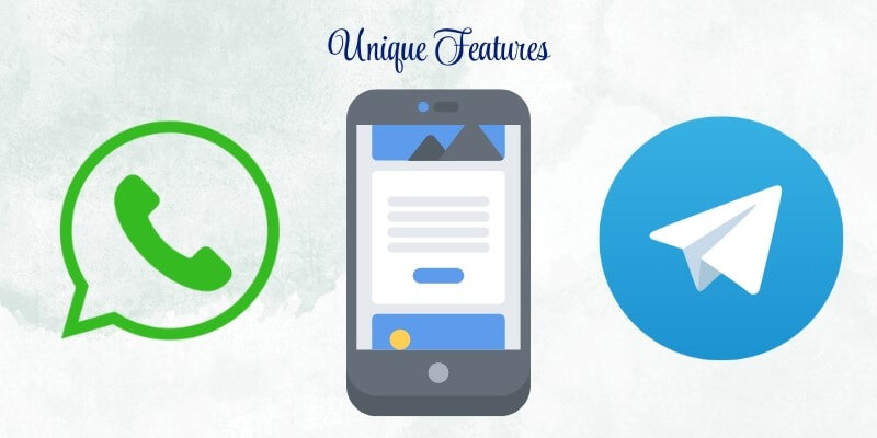 whatsapp vs telegram unique features