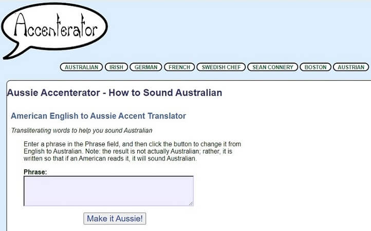 Accenterator Australian Text to Speech