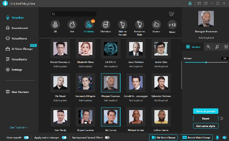 ai voice on magicvox celebrity voice changer