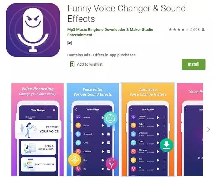funny voice changer and sound effects