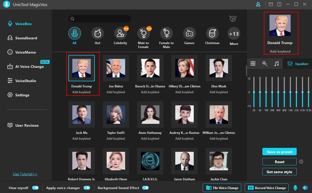magicvox donald trump voice changer