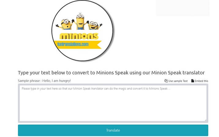 minions speak translator