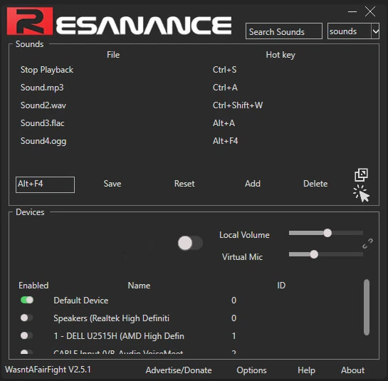 Resanance Soundboard