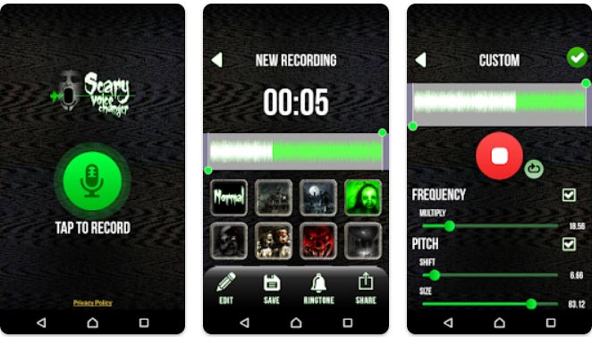 scary voice changer and recorder for android