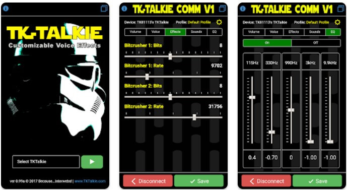 TKTalkie Storm Trooper Voice Changer App