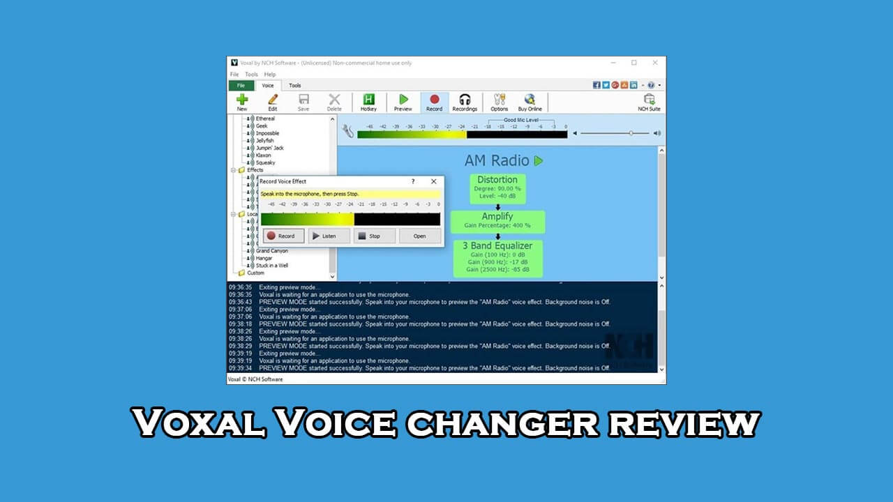 voxal voice changer code 2018