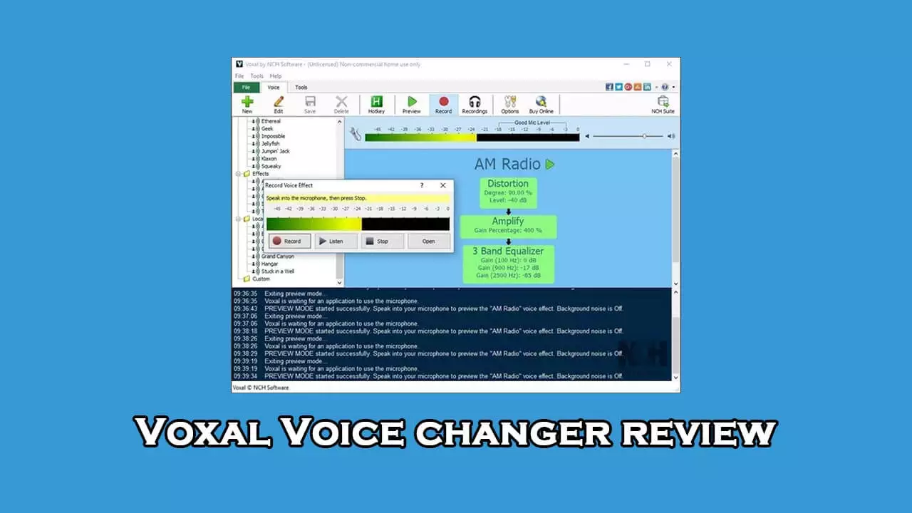 voxal doesnt change voice
