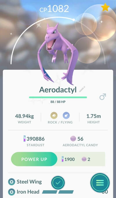 Aerodactyl in Pokémon GO