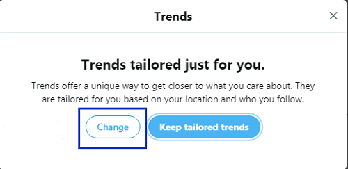 change trending location on twitter