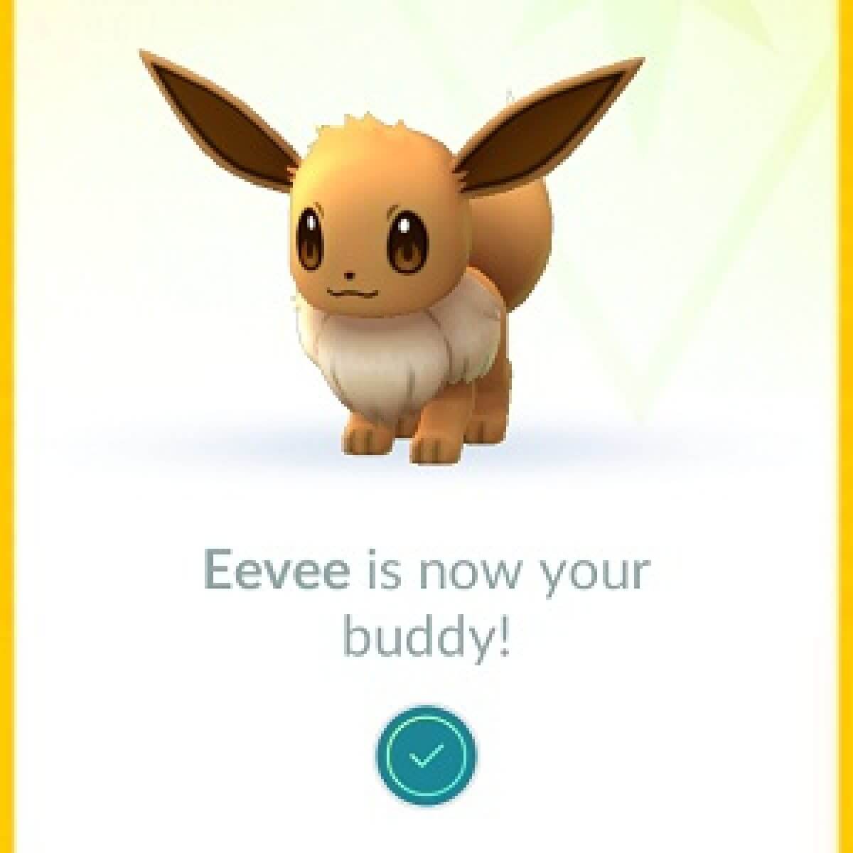 Set Eevee as your Buddy