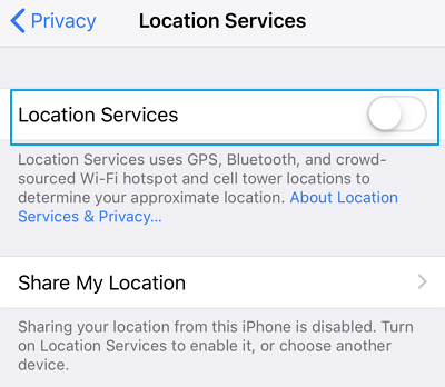 location services off