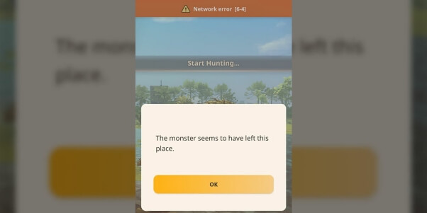 network error 6-4 Monster Hunter Now