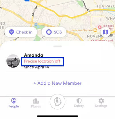 precise location off status on life360